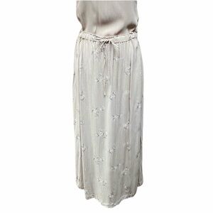 Cherokee Floral Taupe Elastic Waist Skirt Size XL